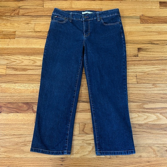 Tommy Hilfiger Embroidered Cropped Jeans Sz 10 - Picture 7 of 10